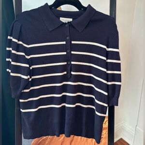 Free Assembly Women’s Navy and White Striped Shirt